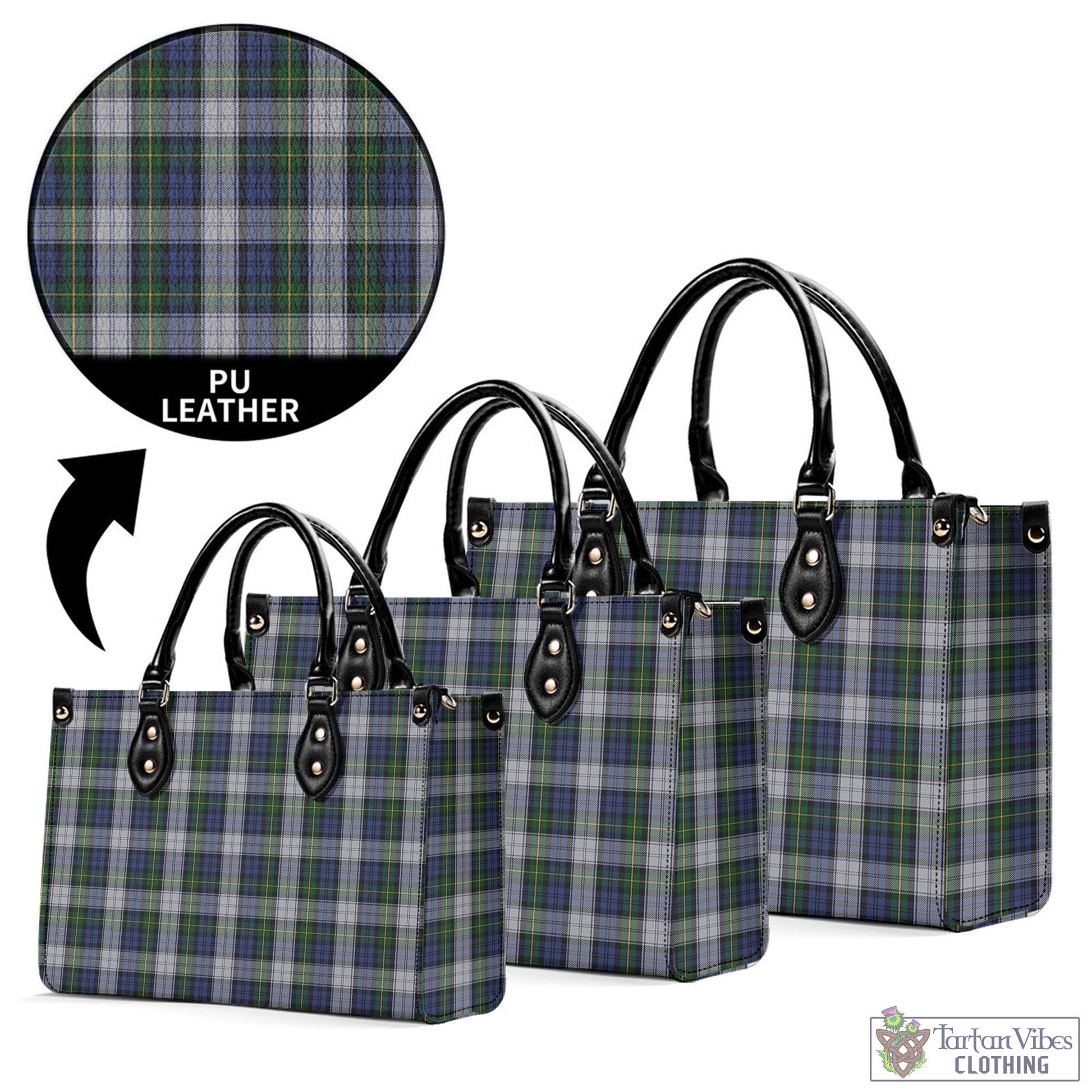 Tartan Vibes Clothing Gordon Dress Tartan Luxury Leather Handbags