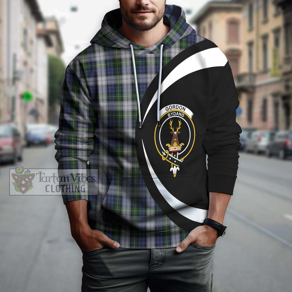 Tartan Vibes Clothing Gordon Dress Tartan Hoodie with Family Crest Circle Style