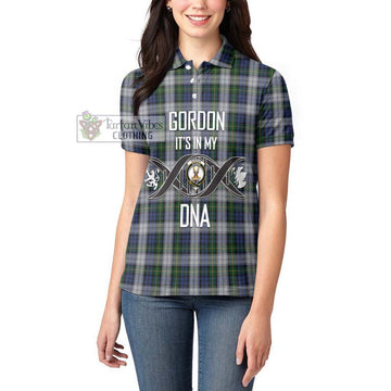 Gordon Dress Tartan Women's Polo Shirt with Family Crest DNA In Me Style