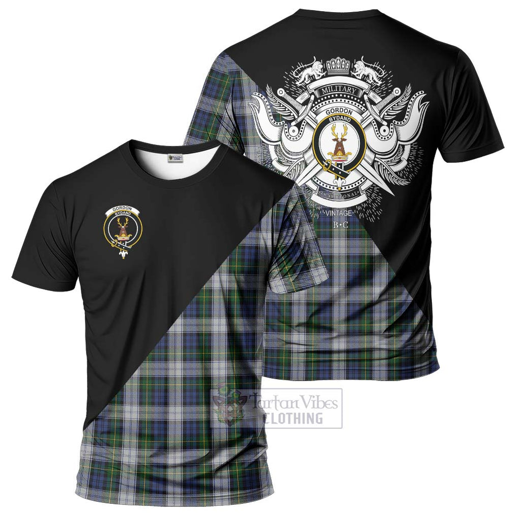 Gordon Dress Tartan T-Shirt with Family Crest and Military Logo Style Kid's Shirt - Tartanvibesclothing Shop