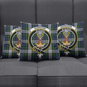 Gordon Dress Tartan Pillow Cover with Family Crest