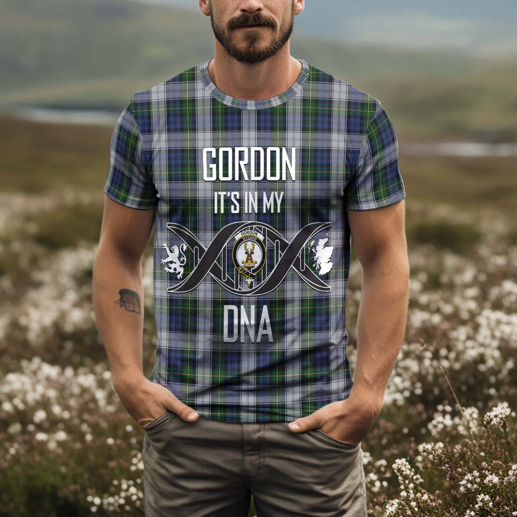 Gordon Dress Tartan T-Shirt with Family Crest DNA In Me Style Kid's Shirt - Tartan Vibes Clothing