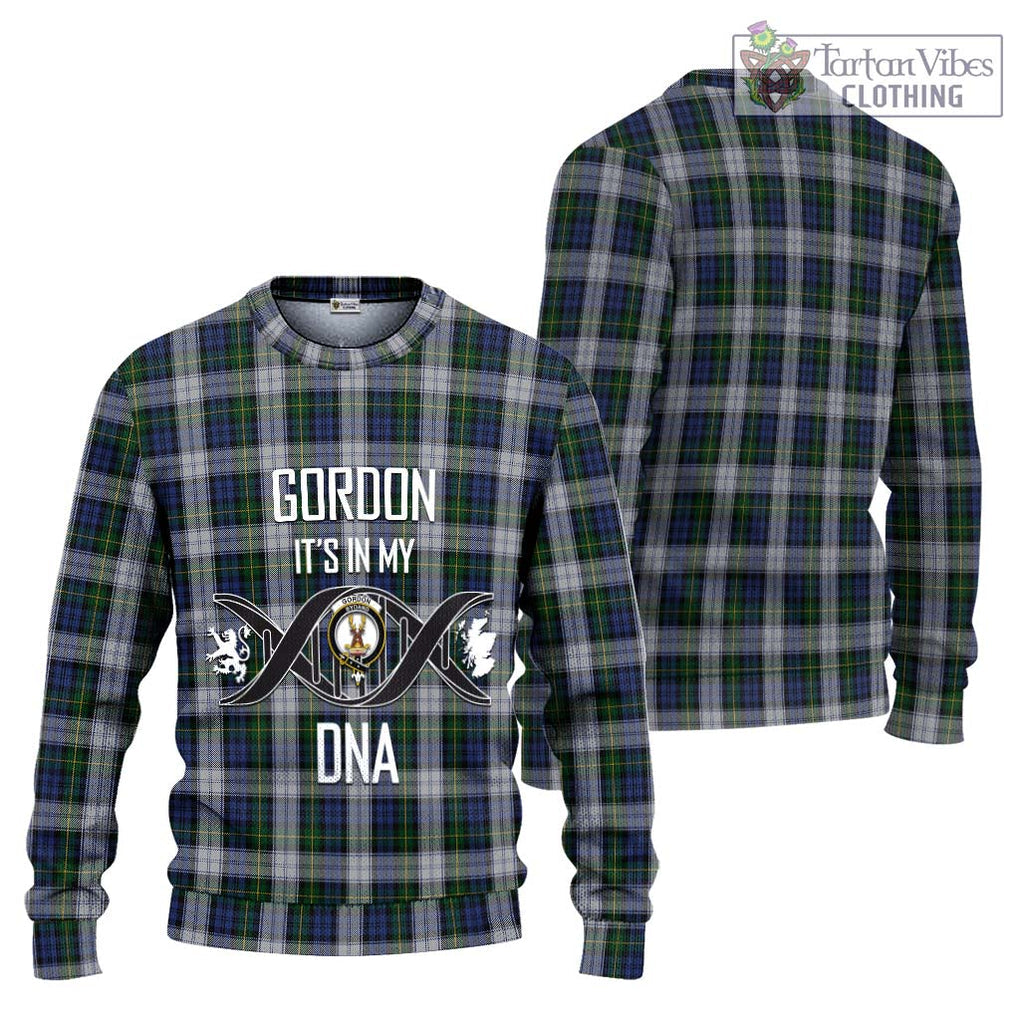 Gordon Dress Tartan Knitted Sweater with Family Crest DNA In Me Style Unisex - Tartanvibesclothing Shop