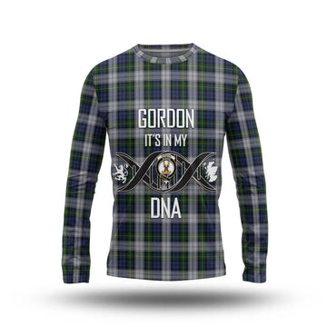 Gordon Dress Tartan Long Sleeve T-Shirt with Family Crest DNA In Me Style