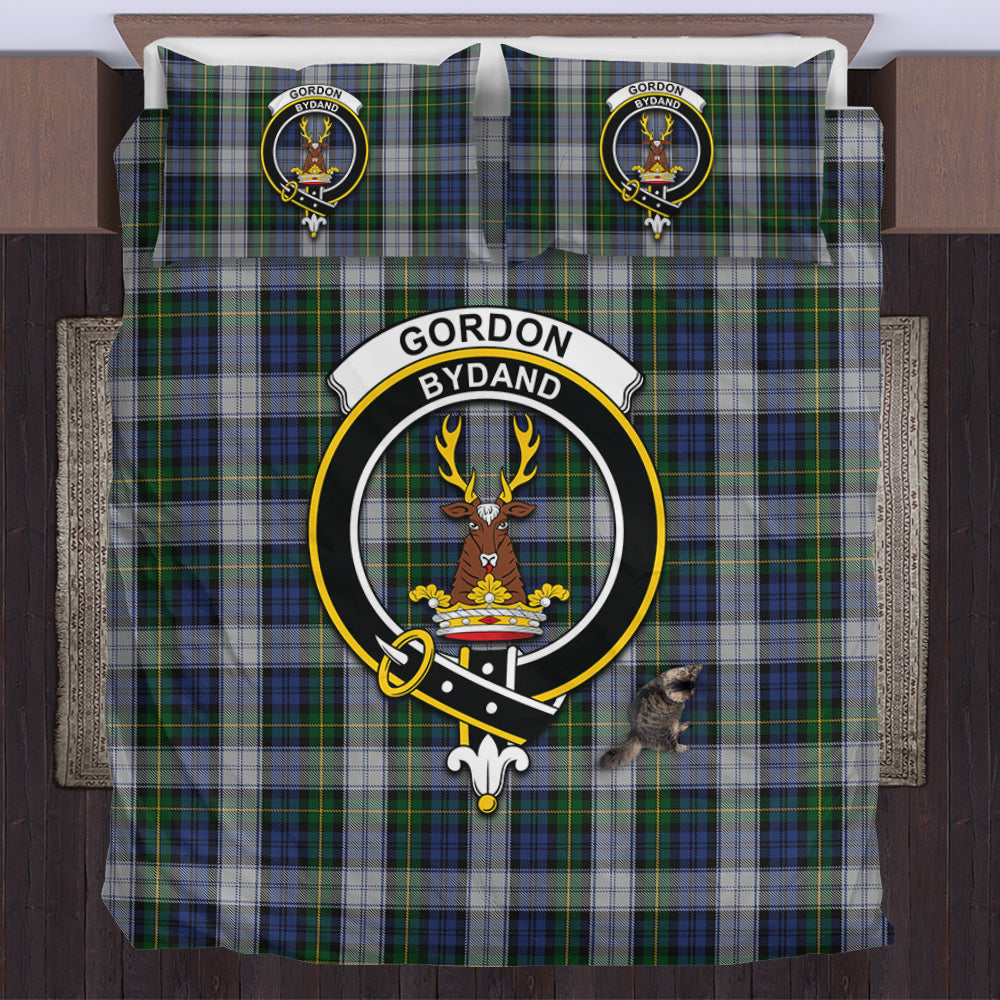 Gordon Dress Tartan Bedding Set with Family Crest US Bedding Set - Tartan Vibes Clothing