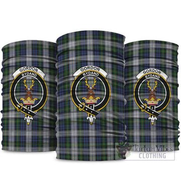 Gordon Dress Tartan Neck Gaiters, Tartan Bandanas, Tartan Head Band with Family Crest