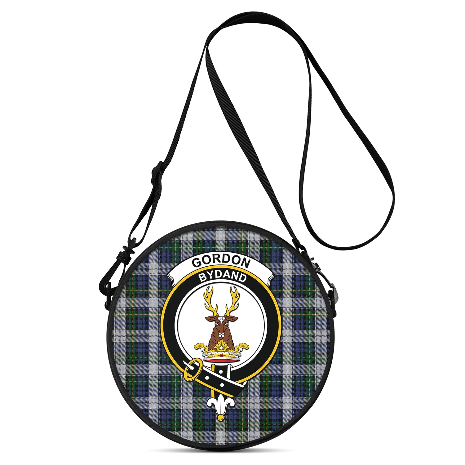 gordon-dress-tartan-round-satchel-bags-with-family-crest