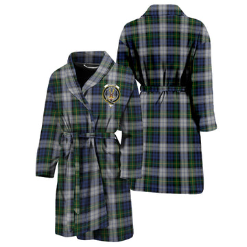 Gordon Dress Tartan Bathrobe with Family Crest