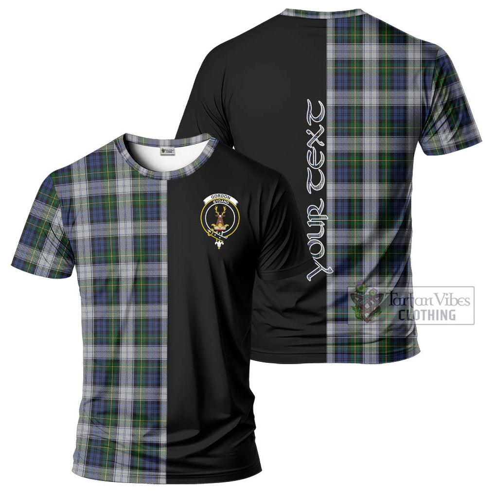 Gordon Dress Tartan T-Shirt with Family Crest and Half Of Me Style Kid's Shirt - Tartanvibesclothing Shop