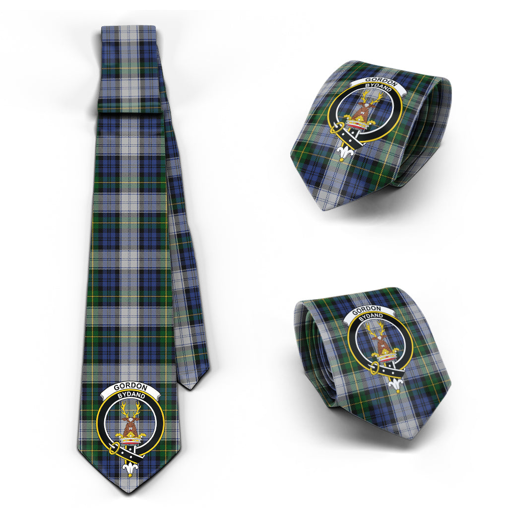 Gordon Dress Tartan Classic Necktie with Family Crest Necktie One Size - Tartan Vibes Clothing