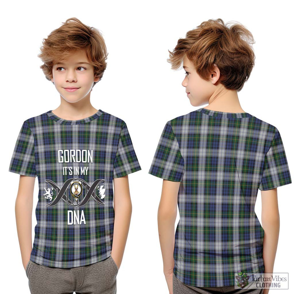 Gordon Dress Tartan Kid T-Shirt with Family Crest DNA In Me Style Youth XL Size14 - Tartanvibesclothing Shop