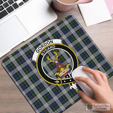 Gordon Dress Tartan Mouse Pad with Family Crest