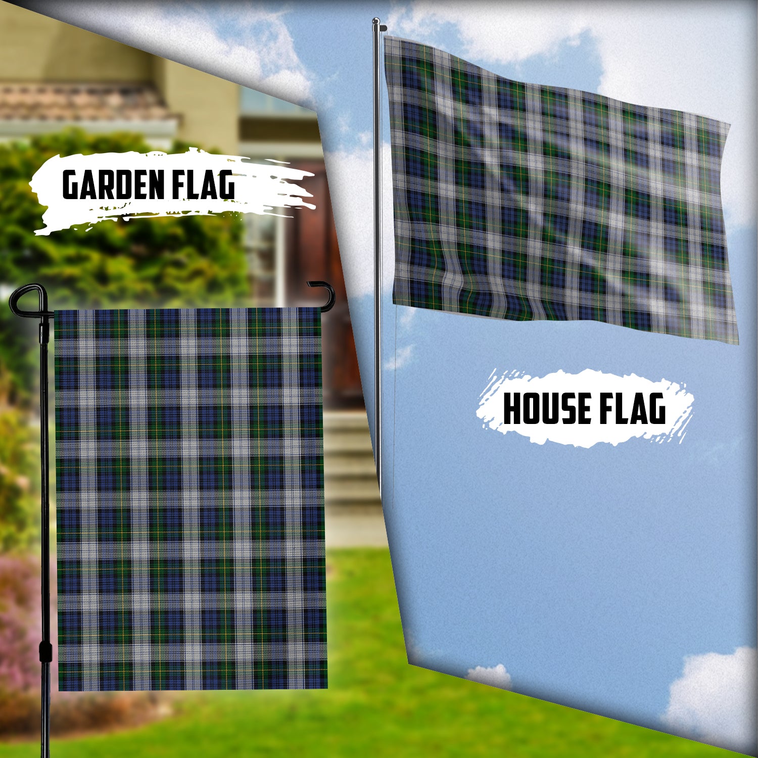 Gordon Dress Tartan Flag Garden Flag (Vertical) - Tartan Vibes Clothing