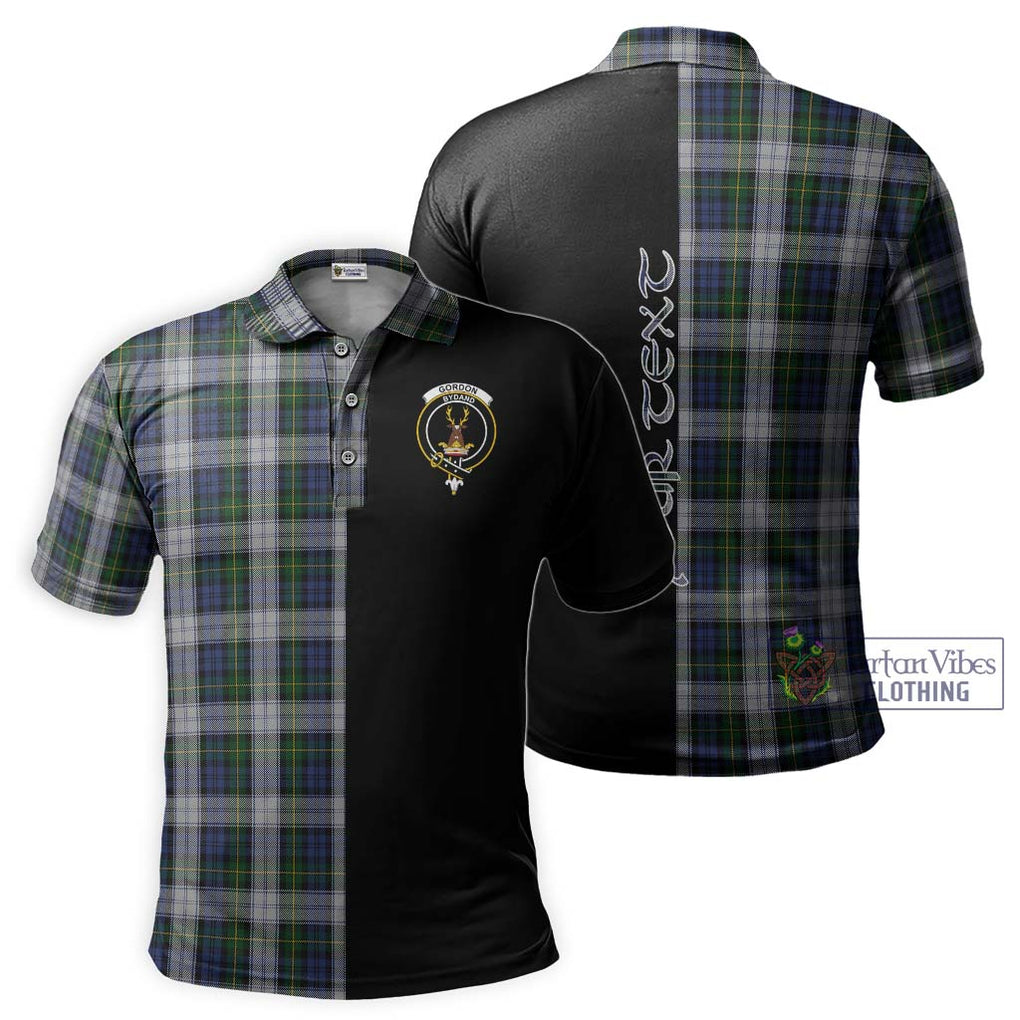 Gordon Dress Tartan Polo Shirt with Family Crest and Half Of Me Style Kid - Tartanvibesclothing Shop