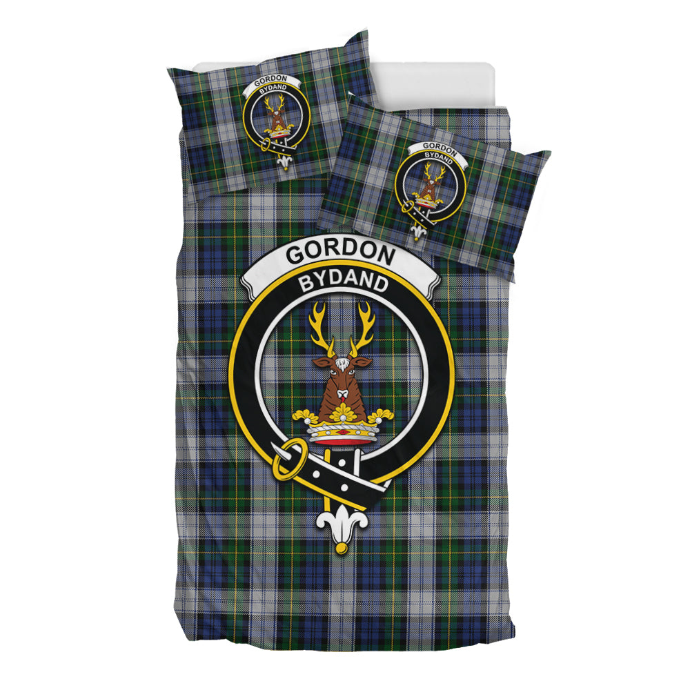 Gordon Dress Tartan Bedding Set with Family Crest - Tartan Vibes Clothing