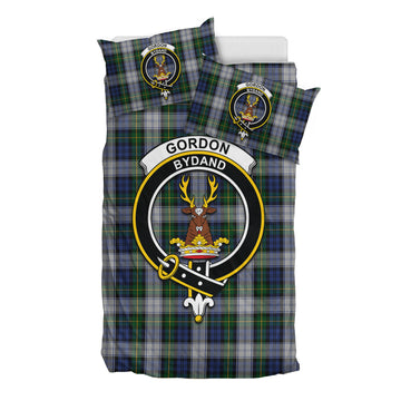 Gordon Dress Tartan Bedding Set with Family Crest