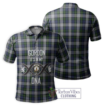 Gordon Dress Tartan Polo Shirt with Family Crest DNA In Me Style