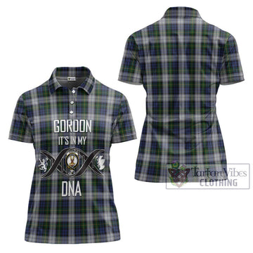 Gordon Dress Tartan Women's Polo Shirt with Family Crest DNA In Me Style