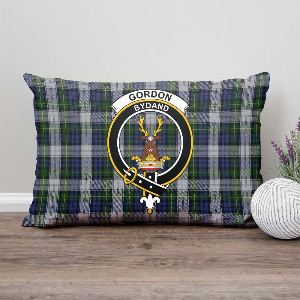 Gordon Dress Tartan Pillow Cover with Family Crest Rectangle Pillow Cover - Tartanvibesclothing