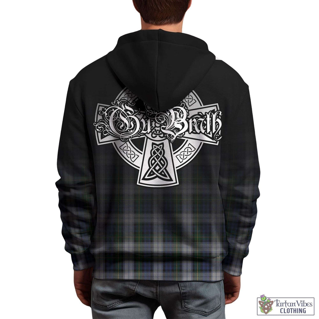 Tartan Vibes Clothing Gordon Dress Tartan Hoodie Featuring Alba Gu Brath Family Crest Celtic Inspired