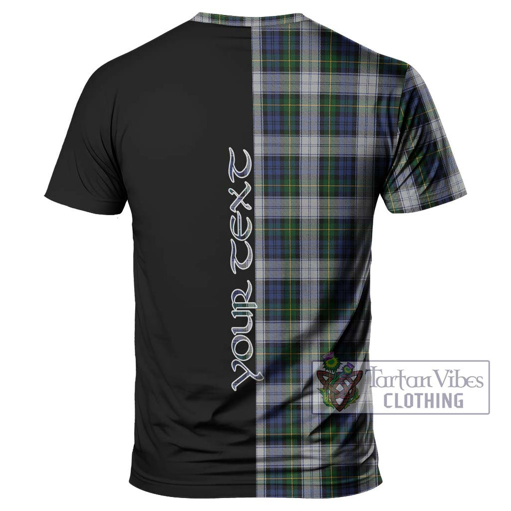 Gordon Dress Tartan T-Shirt with Family Crest and Half Of Me Style - Tartanvibesclothing Shop