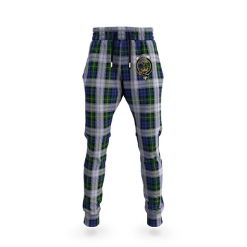 Gordon Dress Tartan Joggers Pants with Family Crest