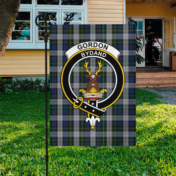 Gordon Dress Tartan Flag with Family Crest