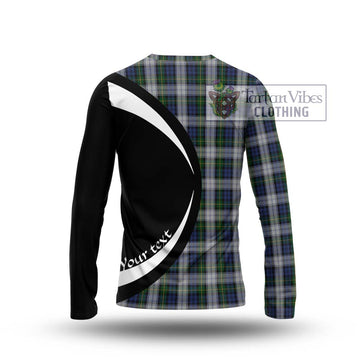 Gordon Dress Tartan Long Sleeve T-Shirt with Family Crest Circle Style