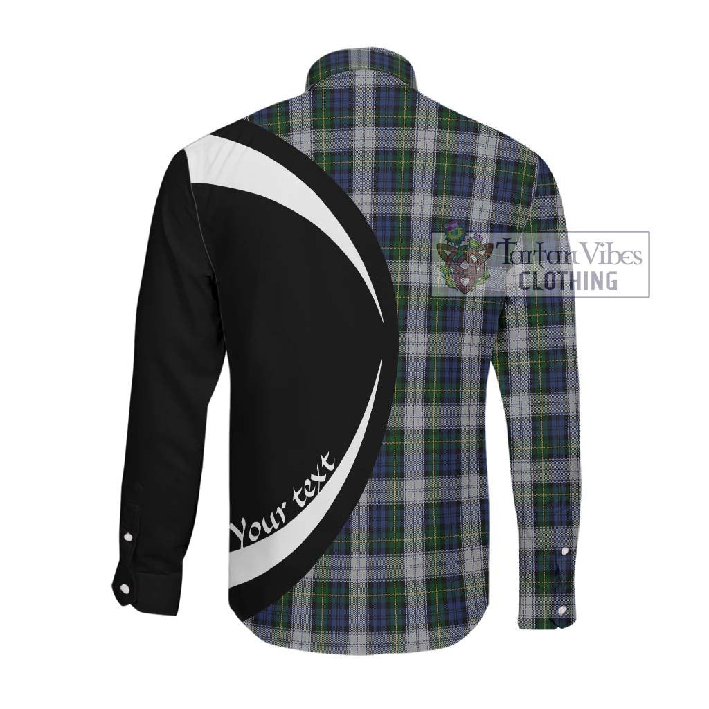 Gordon Dress Tartan Long Sleeve Button Up with Family Crest Circle Style Men's Shirt - Tartan Vibes Clothing