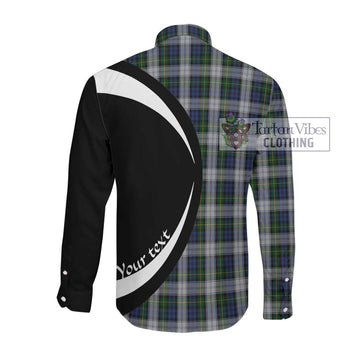 Gordon Dress Tartan Long Sleeve Button Up with Family Crest Circle Style