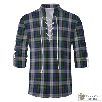 Gordon Dress Tartan Men's Scottish Traditional Jacobite Ghillie Kilt Shirt