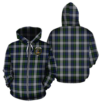 Gordon Dress Tartan Hoodie with Family Crest