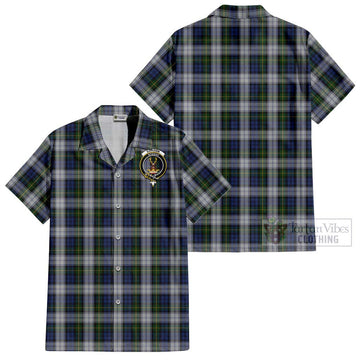 Gordon Dress Tartan Cotton Hawaiian Shirt with Family Crest