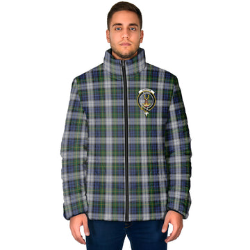 Gordon Dress Tartan Padded Jacket with Family Crest