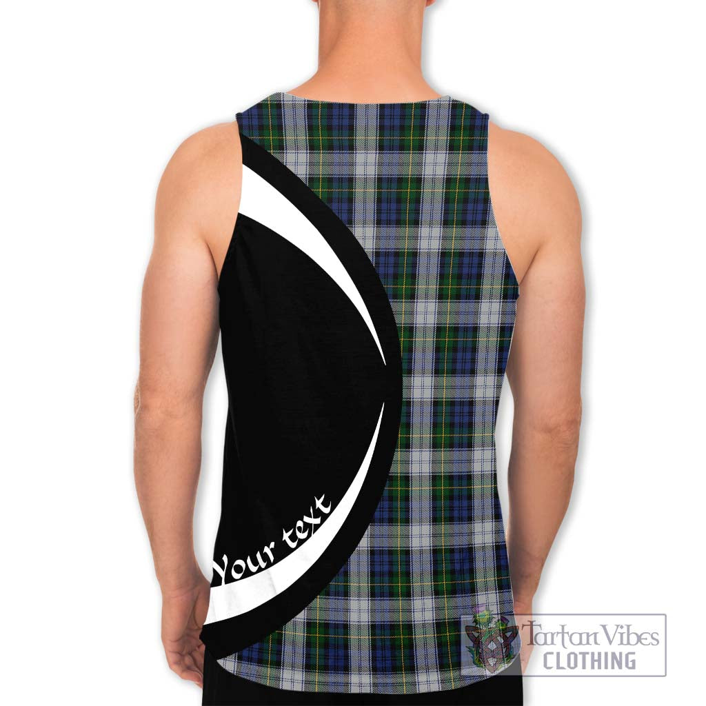 Gordon Dress Tartan Men's Tank Top with Family Crest Circle Style - Tartan Vibes Clothing