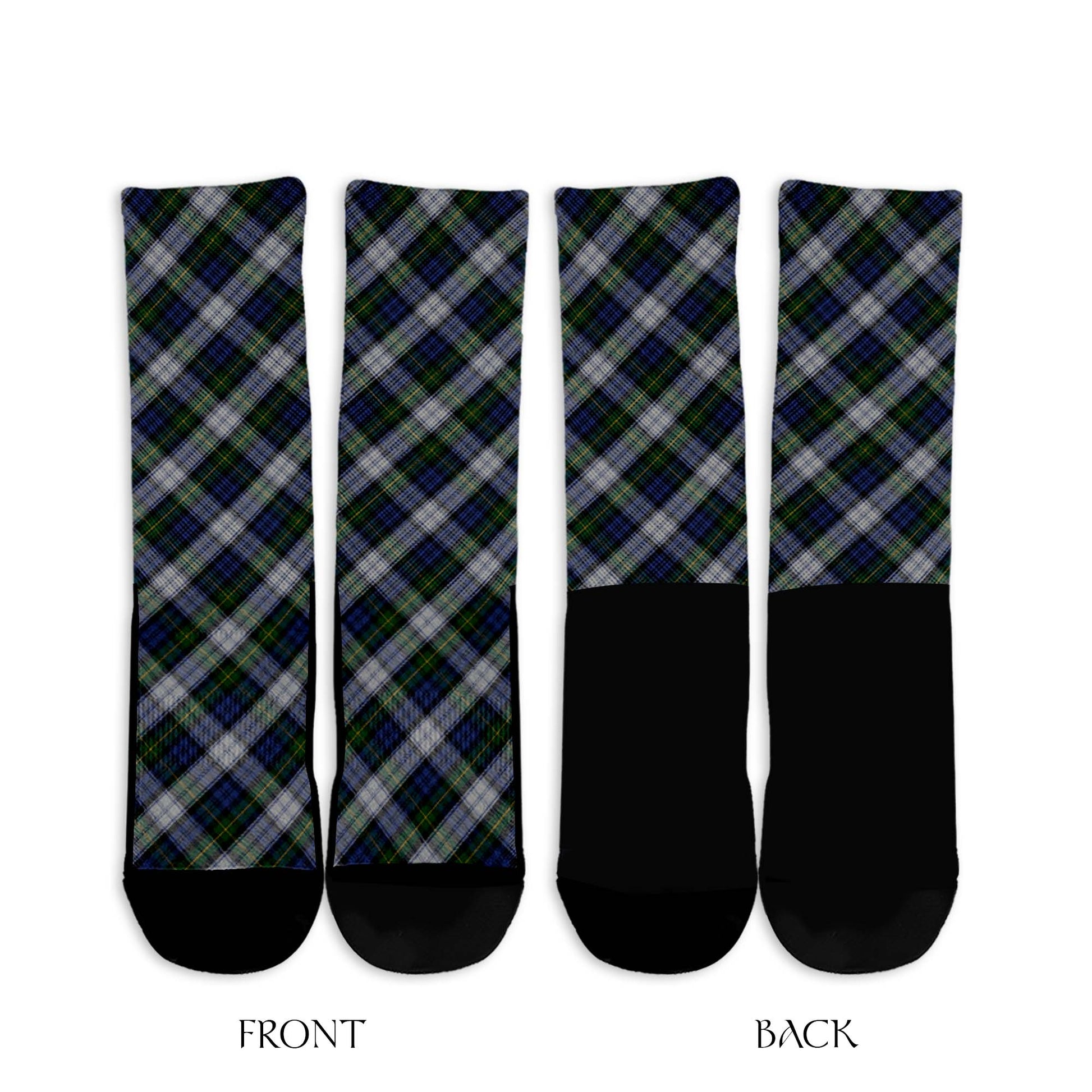 Gordon Dress Tartan Crew Socks Cross Tartan Style - Tartanvibesclothing