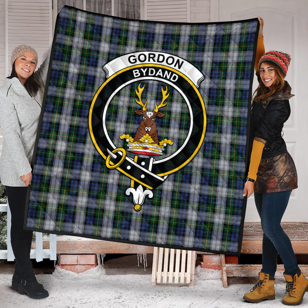 gordon-dress-tartan-quilt-with-family-crest