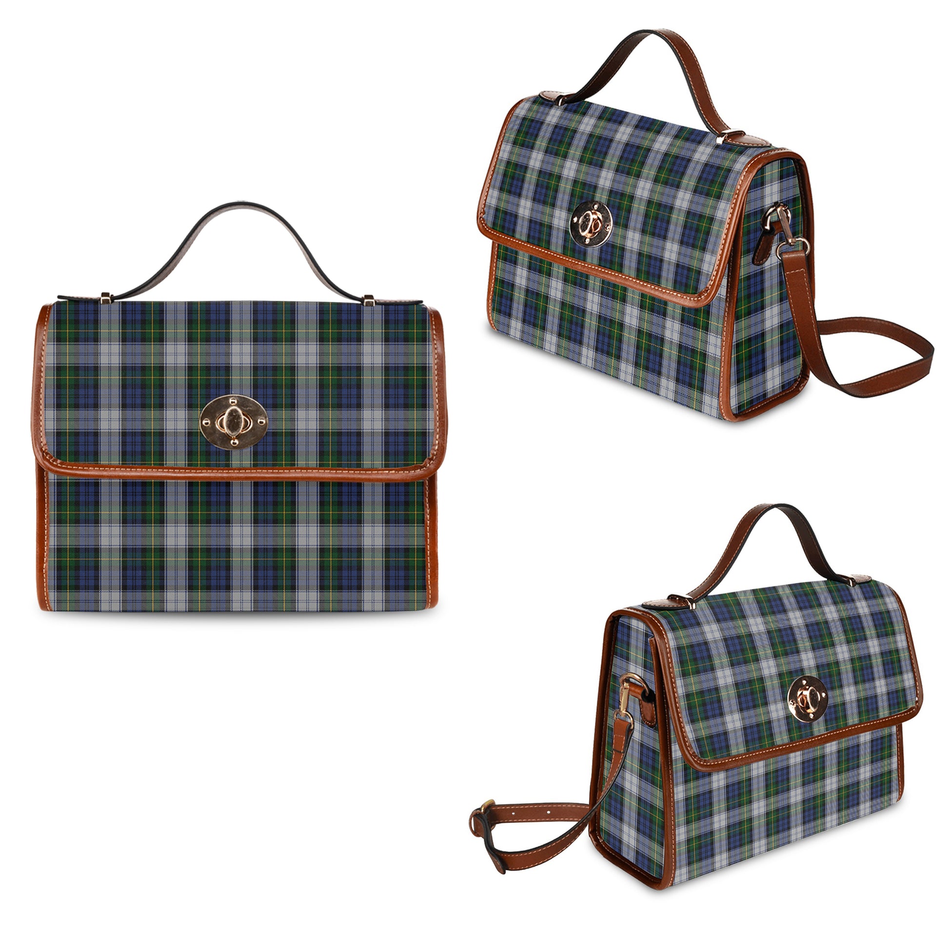 gordon-dress-tartan-leather-strap-waterproof-canvas-bag