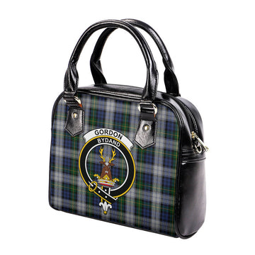 Gordon Dress Tartan Shoulder Handbags with Family Crest