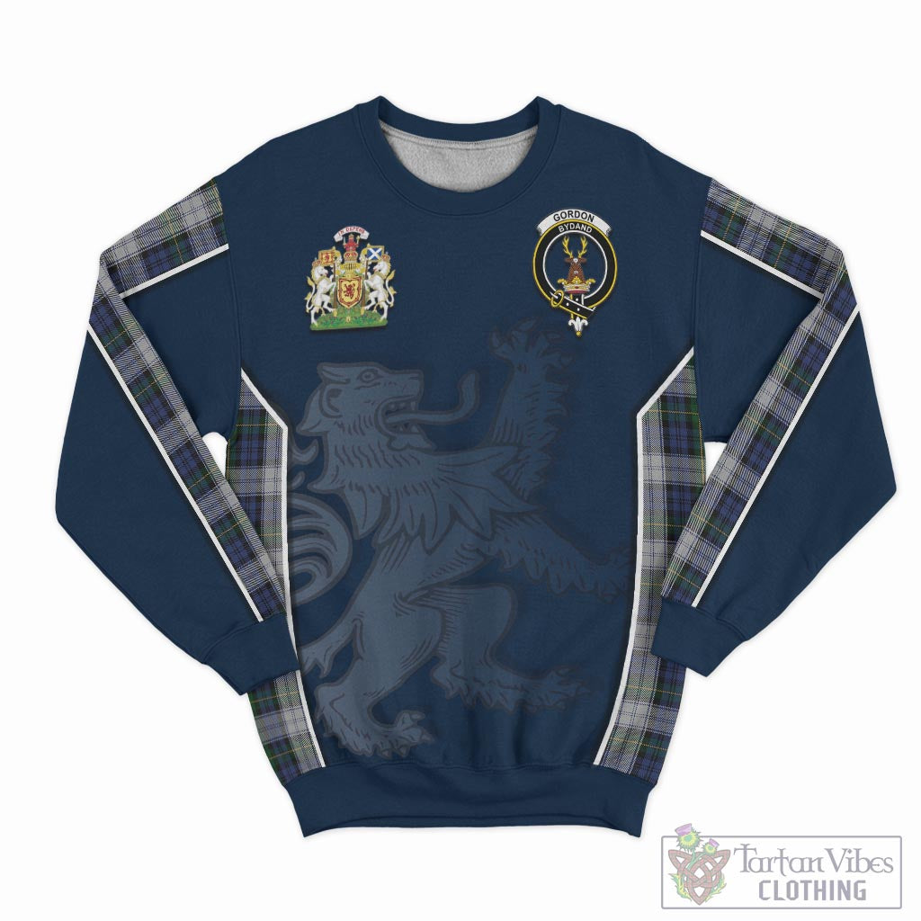 Tartan Vibes Clothing Gordon Dress Tartan Sweater with Family Crest and Lion Rampant Vibes Sport Style