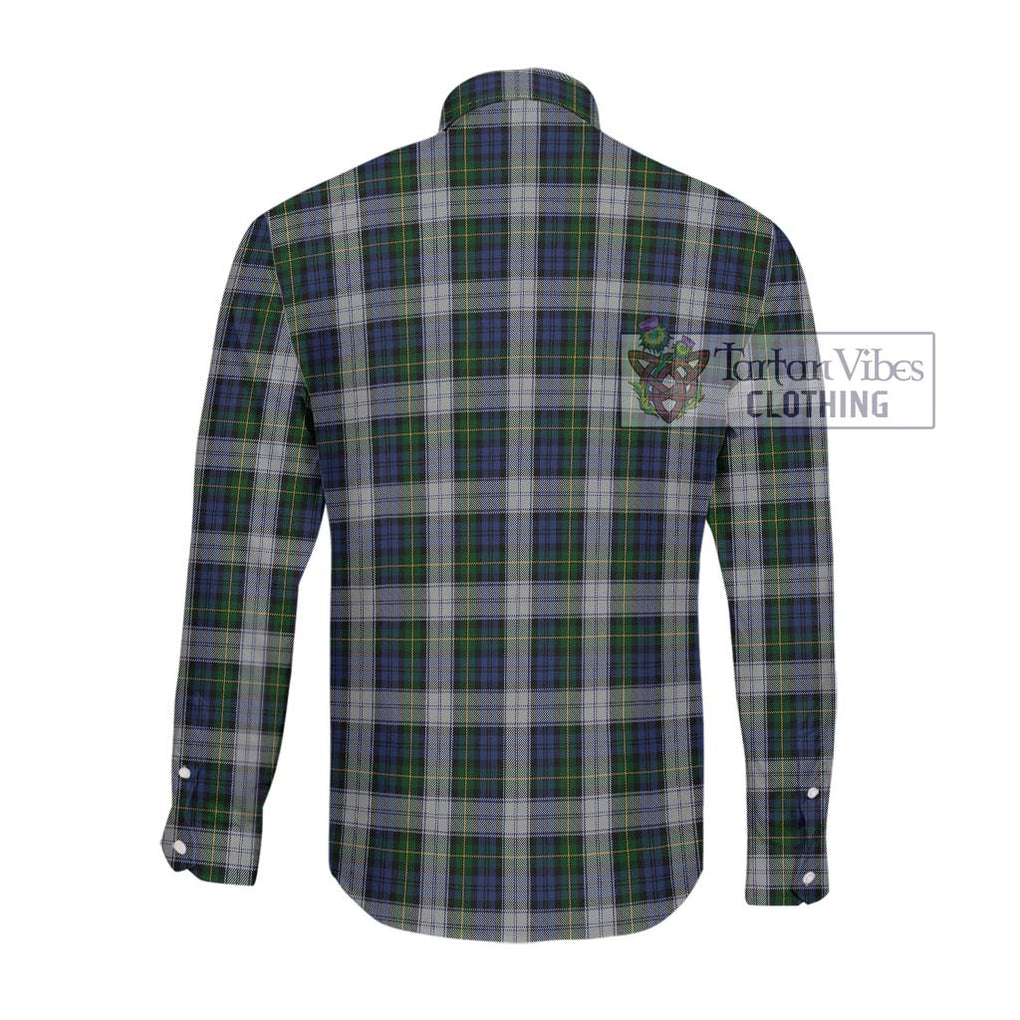 Gordon Dress Tartan Long Sleeve Button Shirt with Family Crest DNA In Me Style - Tartanvibesclothing Shop