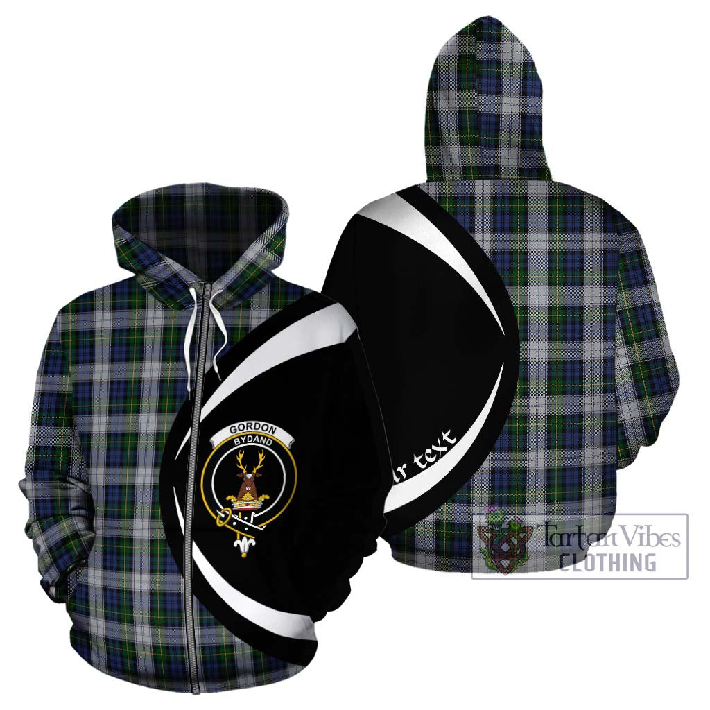 Tartan Vibes Clothing Gordon Dress Tartan Hoodie with Family Crest Circle Style