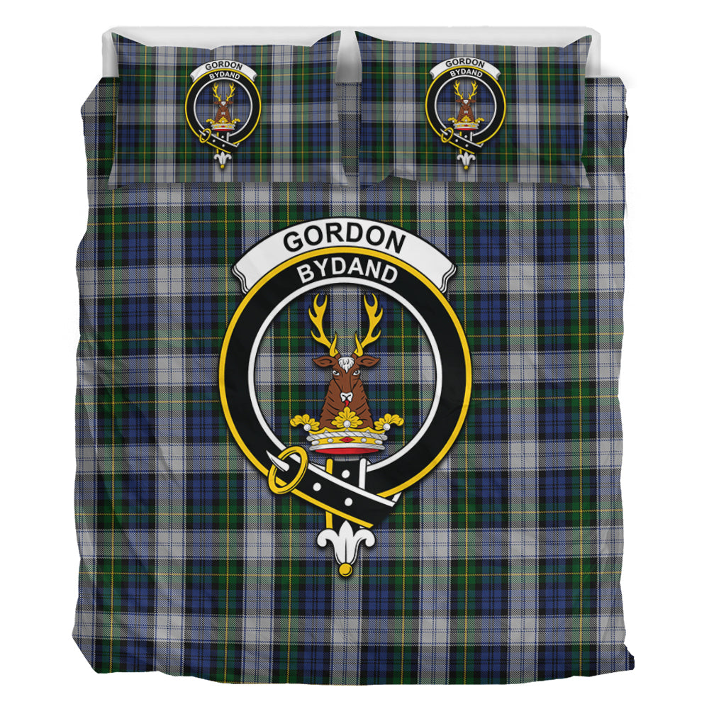 Gordon Dress Tartan Bedding Set with Family Crest - Tartan Vibes Clothing