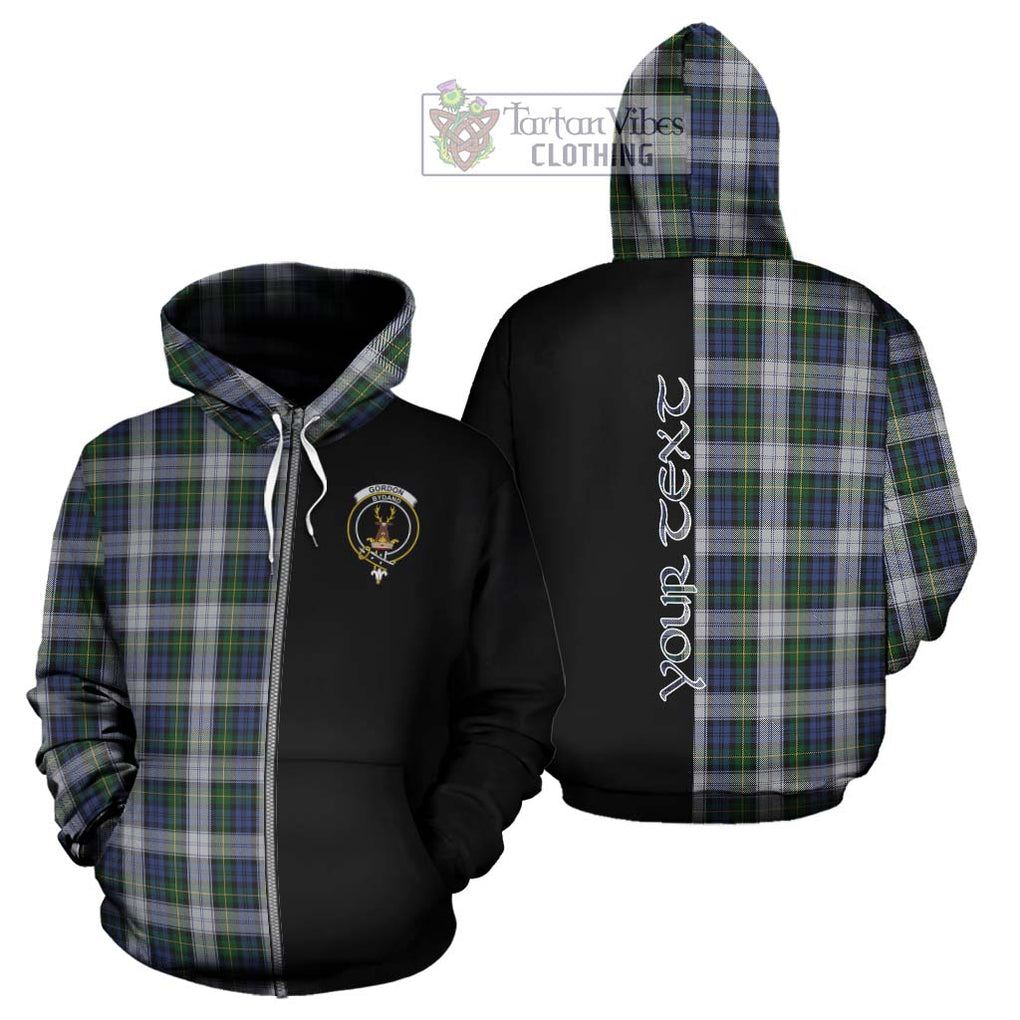 Gordon Dress Tartan Hoodie with Family Crest and Half Of Me Style - Tartanvibesclothing Shop