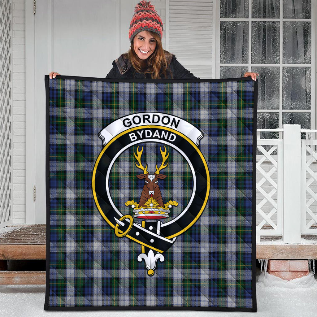 gordon-dress-tartan-quilt-with-family-crest