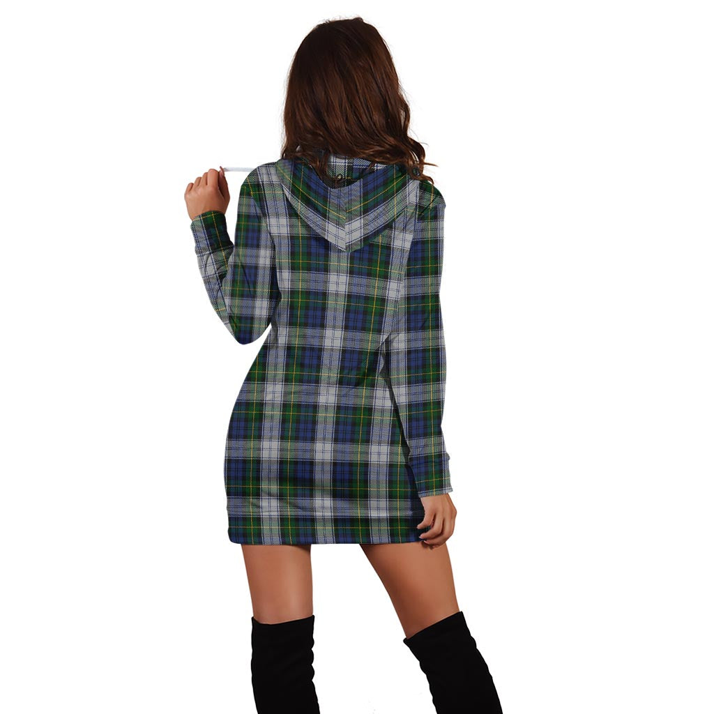 Gordon Dress Tartan Hoodie Dress with Family Crest - Tartan Vibes Clothing