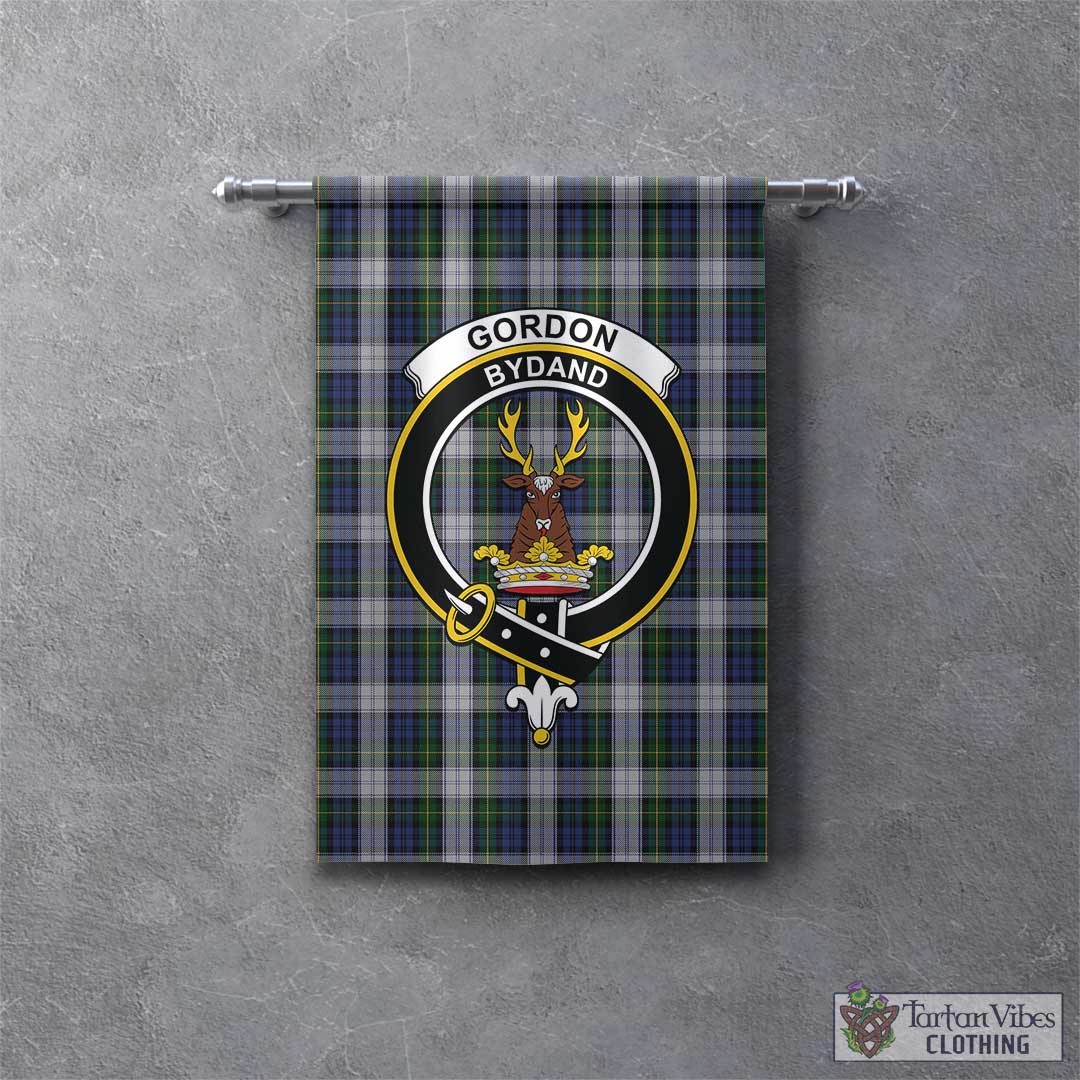 Tartan Vibes Clothing Gordon Dress Tartan Gonfalon, Tartan Banner with Family Crest