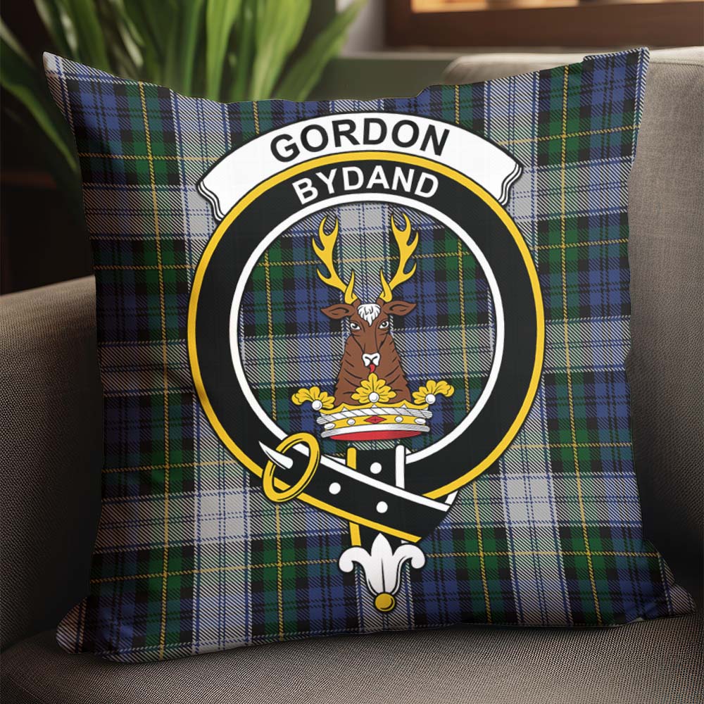 Gordon Dress Tartan Pillow Cover with Family Crest - Tartanvibesclothing