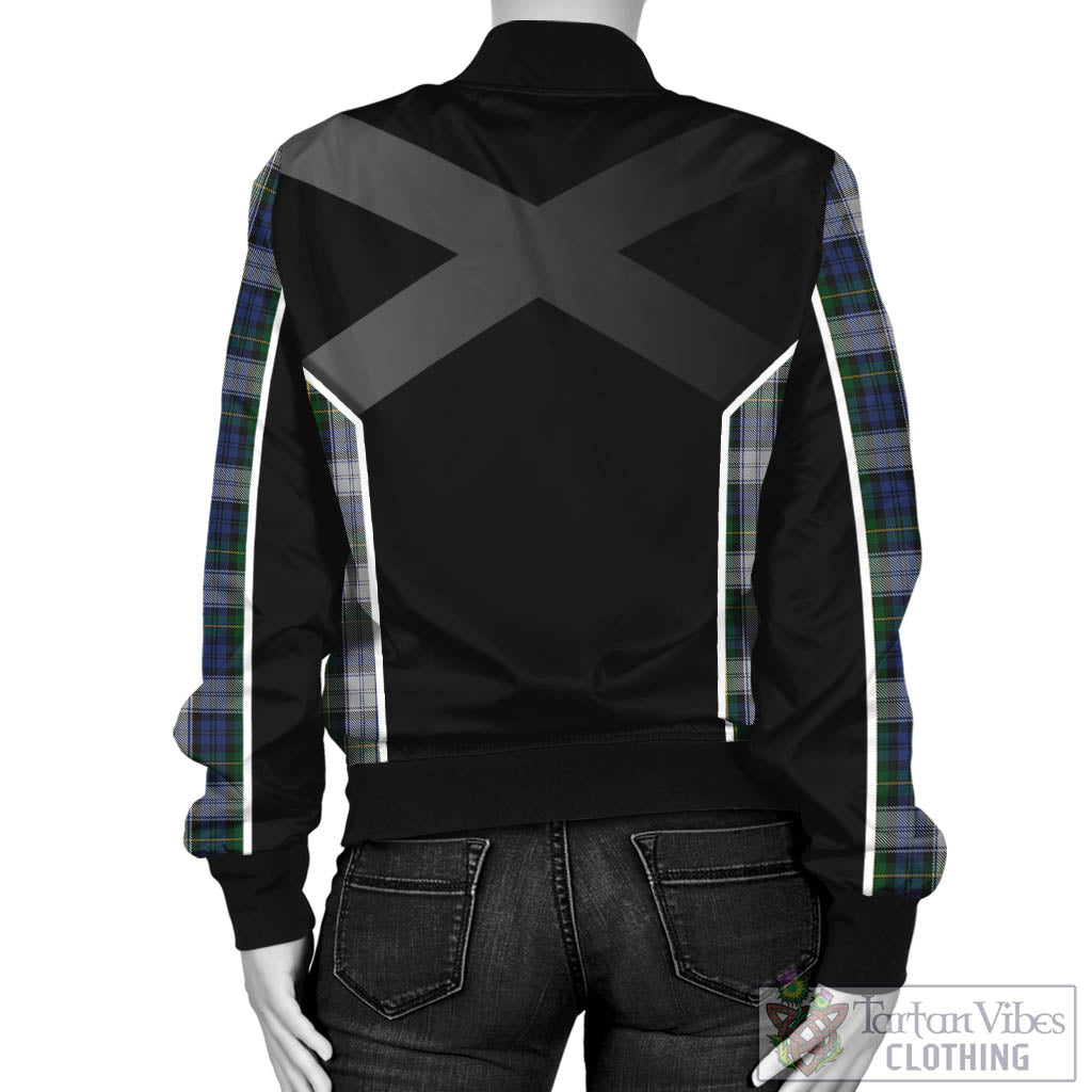 Tartan Vibes Clothing Gordon Dress Tartan Bomber Jacket with Family Crest and Scottish Thistle Vibes Sport Style