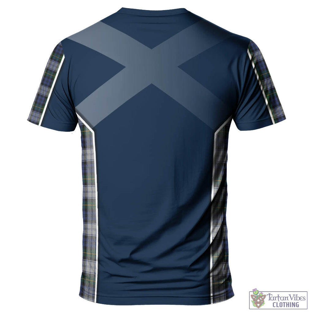 Tartan Vibes Clothing Gordon Dress Tartan T-Shirt with Family Crest and Scottish Thistle Vibes Sport Style